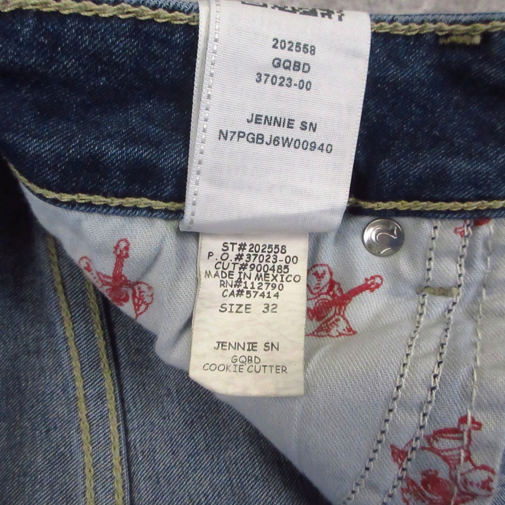 True Religion Jennie Curvy Jeans Women 32 Blue Skinny Mid Rise Stretch Denim EUC - Picture 12 of 12